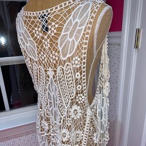 White lace coverup